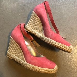 Franco Sarto Pink Suede Wedges - Sz 7.5